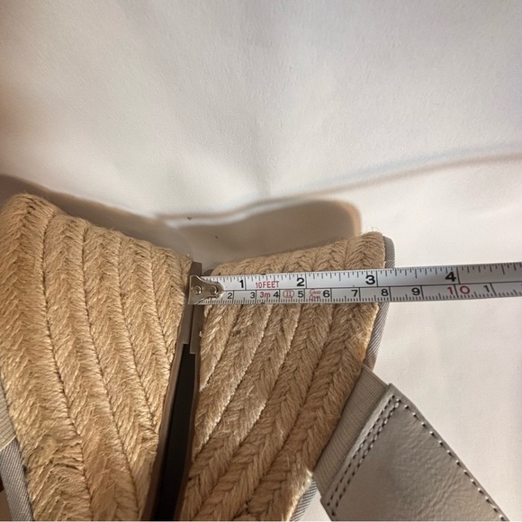 FRANCO SARTO Sz 8.5 Suede Mules Wedge Heels in Mint Almond Toe Strap - Picture 7 of 11